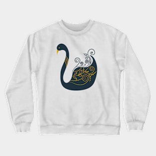 Floral swan Crewneck Sweatshirt